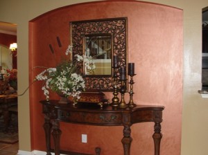 Dressing up a long hallway
