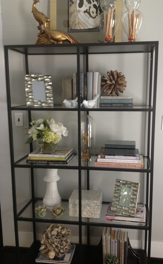 After Styling of teh Ikea Vittsjo Shelving