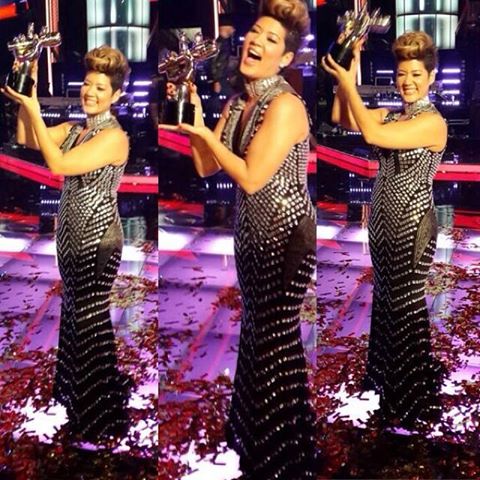 Tessanne Chin with her well-deserved award