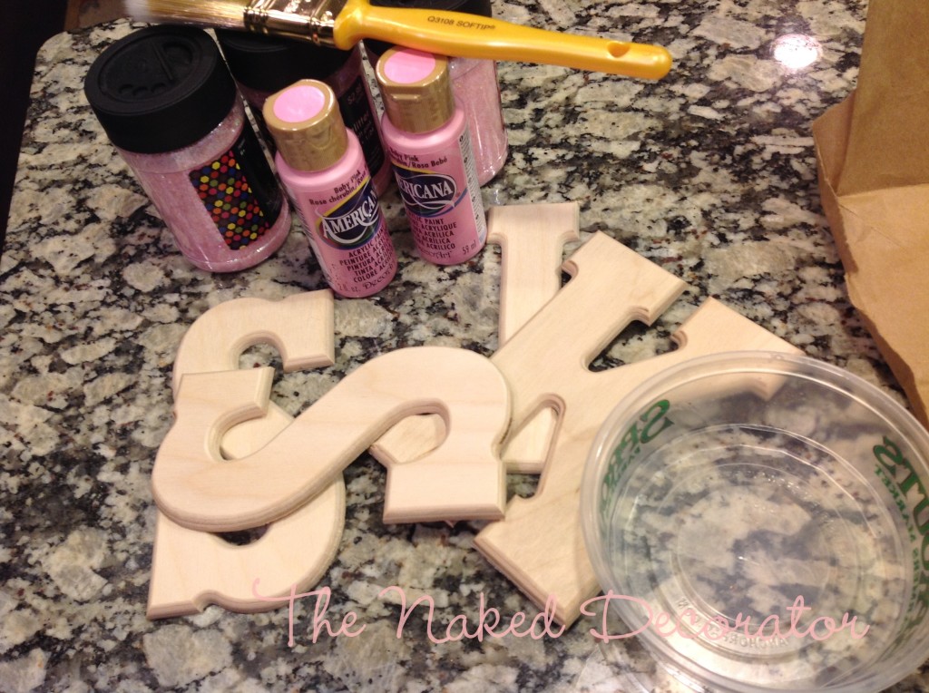 valentine's glitter letters
